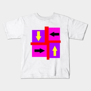 Arrows And Squares Design Kids T-Shirt